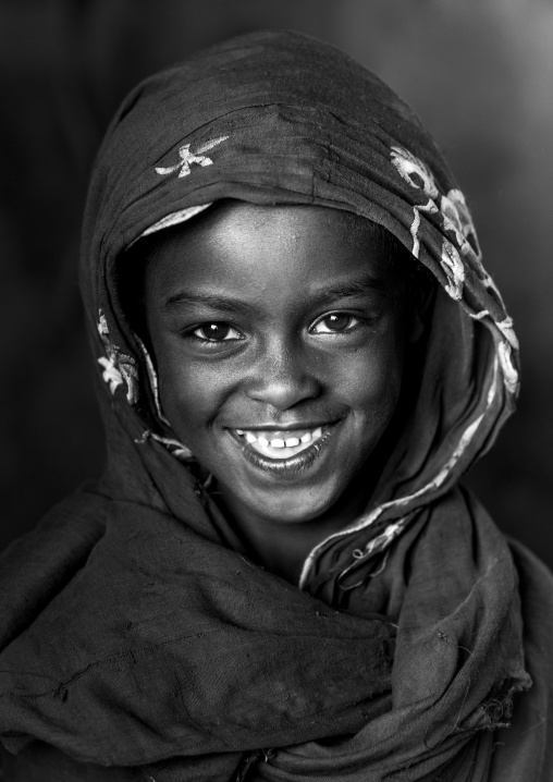 Smiling borana tribe girl, Marsabit district, Marsabit, Kenya