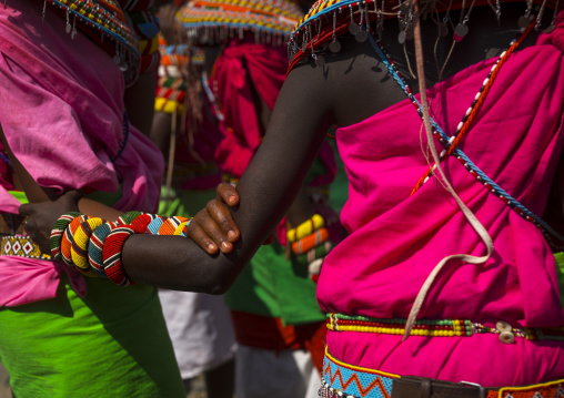 Rendille tribeswomen bracelets, Turkana lake, Loiyangalani, Kenya