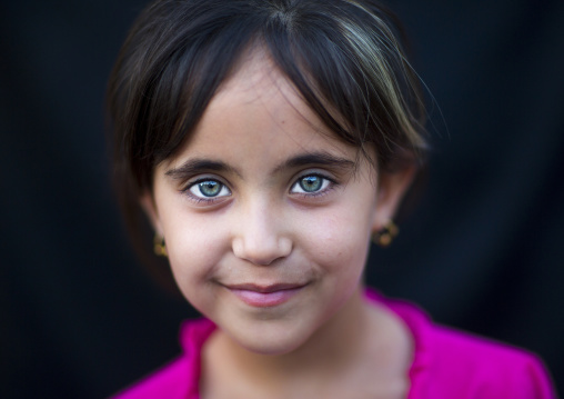 Kurdish Girl With Green Eyes, Akre, Kurdistan, Iraq