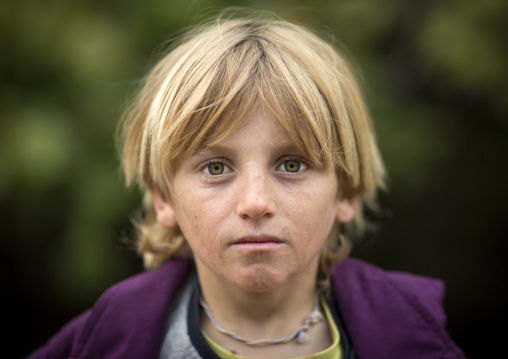 Yezidi Refugee Boy Displaced From Sinjar Living In Lalesh Temple, Kurdistan, Iraq