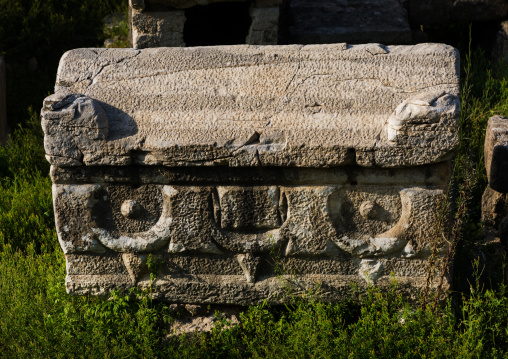 Old graves in the necropolis of El Bass archaeological site, South Governorate, Tyre, Lebanon