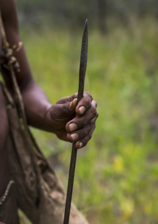 Bushman Hunter With A Spear, Tsumkwe, Namibia