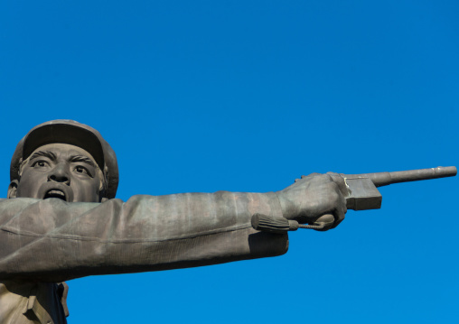 Statue in the Grand monument of lake Samji, Ryanggang Province, Samjiyon, North Korea