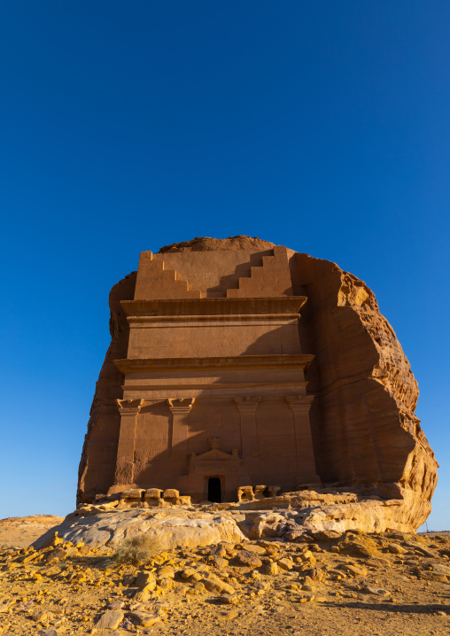 Qasr al-Farid tomb of Lihyan son of Kuza in Madain Saleh, Al Madinah Province, Alula, Saudi Arabia