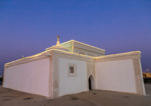 Farasani house with gypsum decoration and frescoes in the heritage village, Jizan Province, Jizan, Saudi Arabia