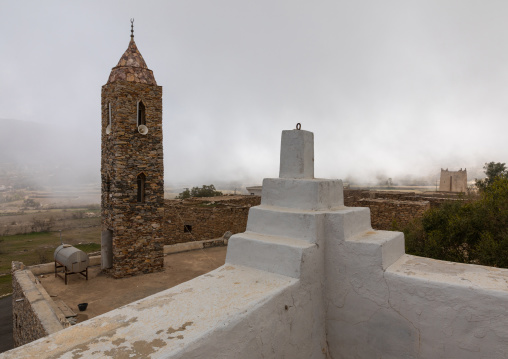 Mosque made of stones, Asir province, Tanomah, Saudi Arabia