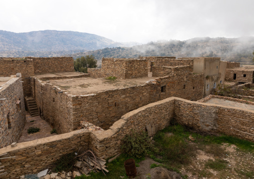 Fortified stone houses, Asir province, Tanomah, Saudi Arabia