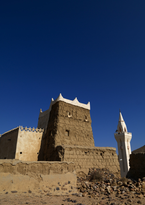 Traditional clay and silt homes in a village, Asir province, Ahad Rufaidah, Saudi Arabia