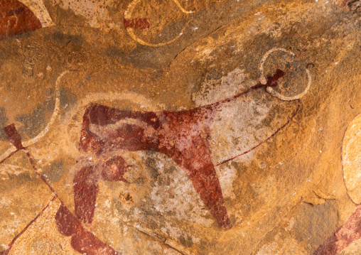 Cave paintings and petroglyphs depicting cows, Woqooyi Galbeed, Laas Geel, Somaliland