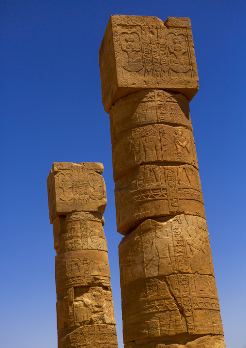 Sudan, Nubia, Naga, amun temple columns