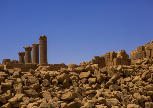 Sudan, Nubia, Naga, amun temple columns