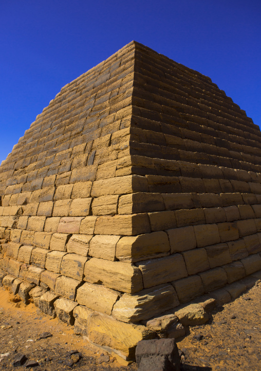 Sudan, Kush, Meroe, pyramids and tombs in royal cemetery