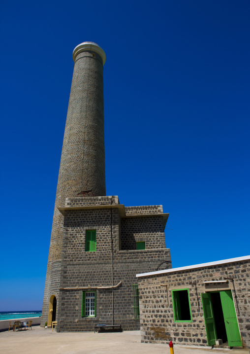 Sudan, Red Sea State, Port Sudan, lighthouse at sanganeb reef